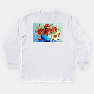 A bouquet of poppies Kids Long Sleeve T-Shirt